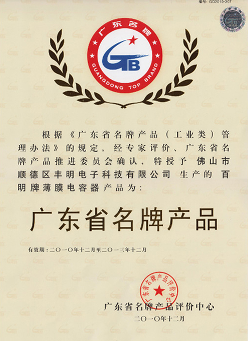 廣東省名牌產品